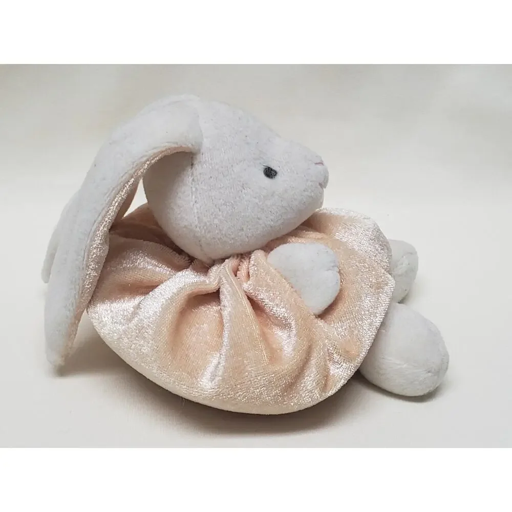 Russ Berrie Long Eared Round Bunny Stuffed Beanie Plush
